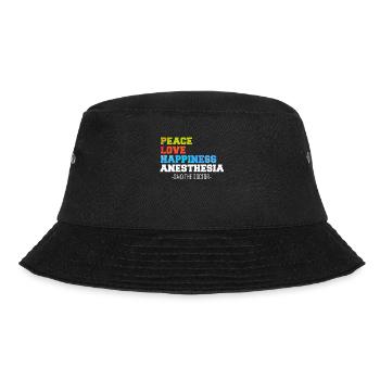 Peace Love Happiness Anesthesia - Bucket Hat - Schwarz - Vorne - Lela (165cm)