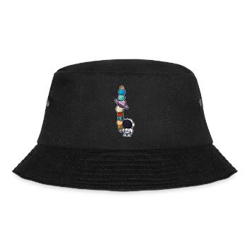 Astronaut Eis Essen Planeten - Bucket Hat - Schwarz - Vorne - Lela (165cm)