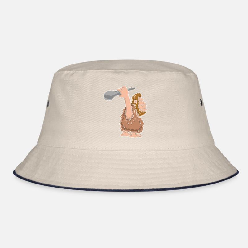 Steinzeit Mensch mit Keule Bucket Hat