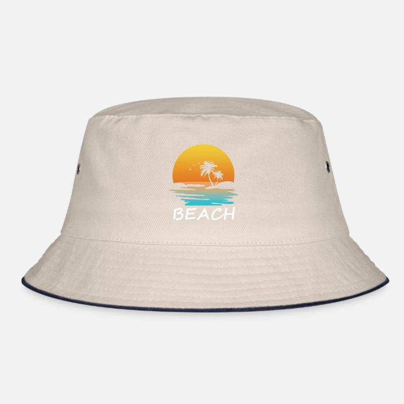 Beach with palm trees Bucket Hat