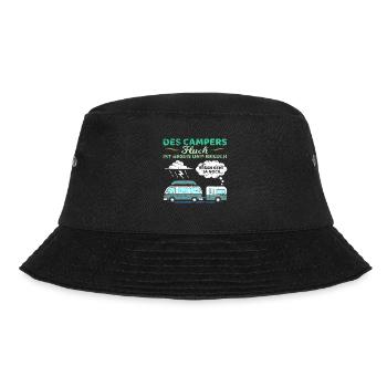 Camper Spruch Wohnwagen Wohnmobil Womo Camping - Bucket Hat - Schwarz - Vorne - Lela (165cm)