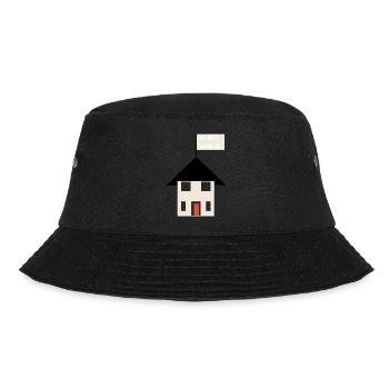 die neue wohnung shirt - Bucket Hat - Schwarz - Vorne - Lela (165cm)