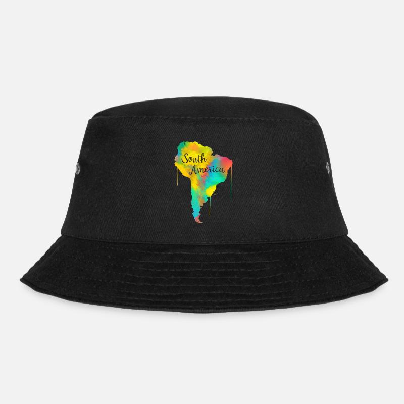 Südamerika - Bucket Hat - Schwarz