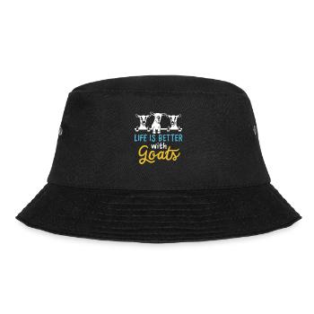 Ziege - Das Leben ist besser mit Ziegen goat - Bucket Hat - Schwarz - Vorne - Lela (165cm)
