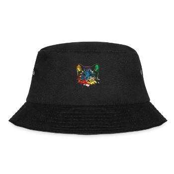 Cat pop art - Bucket Hat - black - Front - Lela (165cm)