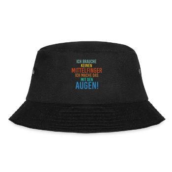 Sprüche Mittelfinger - Bucket Hat - Schwarz - Vorne - Lela (165cm)
