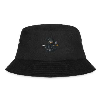 Ninja with katana - Bucket Hat - black - Front - Lela (165cm)