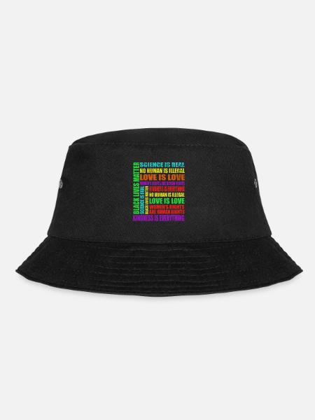 Science Is Real Black Lives Matter Love Is Love - Bucket Hat - Schwarz