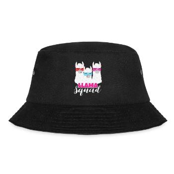 Lama Lama Squad Lama und Alpakas Alpaka - Bucket Hat - Schwarz - Vorne - Lela (165cm)