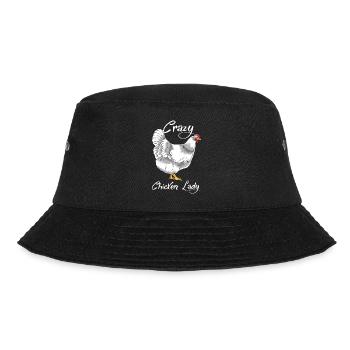 Crazy Chicken Lady - Bucket Hat - black - Front - Lela (165cm)