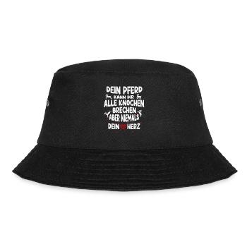 Dein Pferd kann Dir alle Knochen brechen - Bucket Hat - Schwarz - Vorne - Lela (165cm)