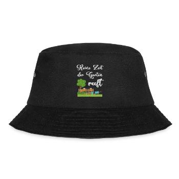 Garten Keine Zeit Der Garten Ruft - Bucket Hat - Schwarz - Vorne - Lela (165cm)