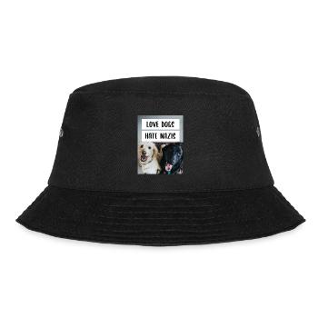 Anti Nazi Love Dogs Hate Nazis - Bucket Hat - Schwarz - Vorne - Lela (165cm)