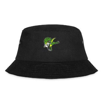 Cool T-Rex MMA Fighter Kickboxing Dinosaur Gift - Bucket Hat - black - Front - Lela (165cm)