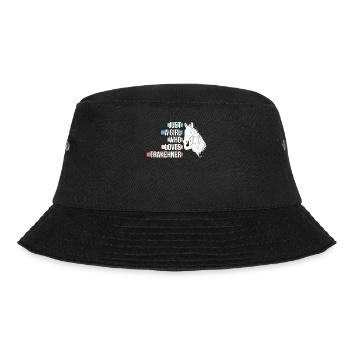 Trakehner Pferd Pferde Reiter Geschenk - Bucket Hat - Schwarz - Vorne - Lela (165cm)