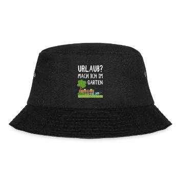 Garten Urlaub Mach Ich Im Garten - Bucket Hat - Schwarz - Vorne - Lela (165cm)