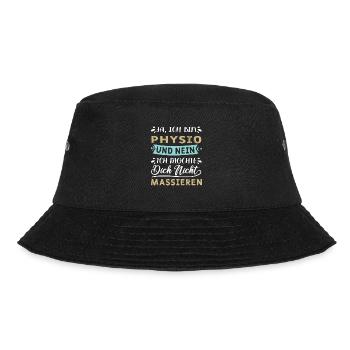 Ja ich bin Physio und nein ich massiere nicht - Bucket Hat - Schwarz - Vorne - Lela (165cm)