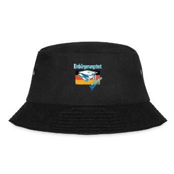 Integrationskurs Deutsch Einbürgerung Geschenk - Bucket Hat - Schwarz - Vorne - Lela (165cm)