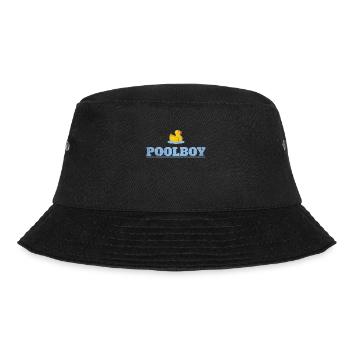 Poolboy Bademeister Badewart Geschenkidee - Bucket Hat - Schwarz - Vorne - Lela (165cm)