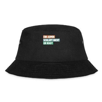 Admin Informatiker Informatik Administrator - Bucket Hat - Schwarz - Vorne - Lela (165cm)