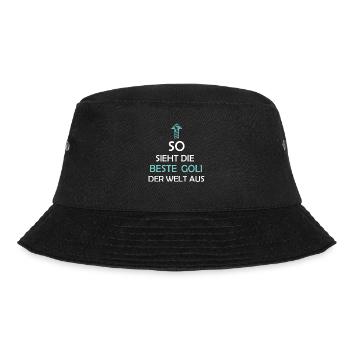 Goli Firmgoli Taufgoli Geschenkidee - Bucket Hat - Schwarz - Vorne - Lela (165cm)