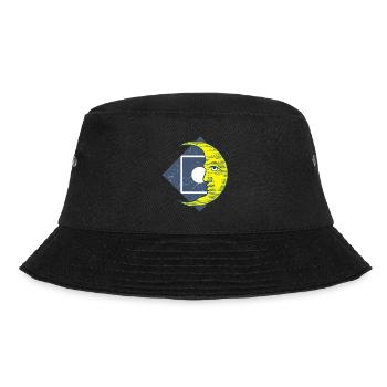 Moon face geometry - moon - Bucket Hat - black - Front - Lela (165cm)
