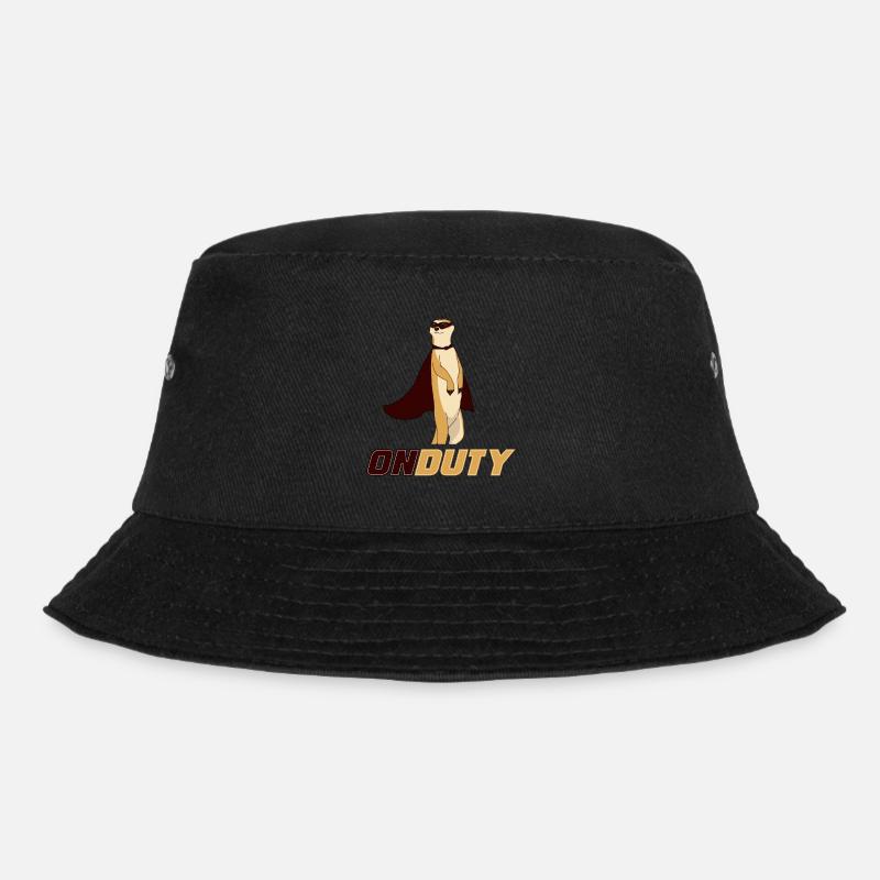 Erdmännchen, Erdmännchen relaxen, Meerkat - Bucket Hat - Schwarz
