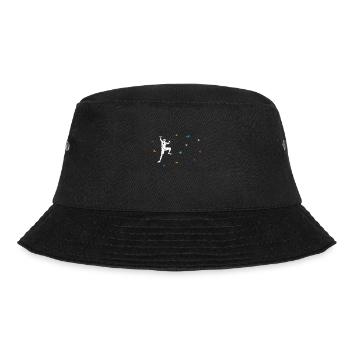 Lustiges Farbenfrohes Boulder Kletterer Geschenk - Bucket Hat - Schwarz - Vorne - Lela (165cm)