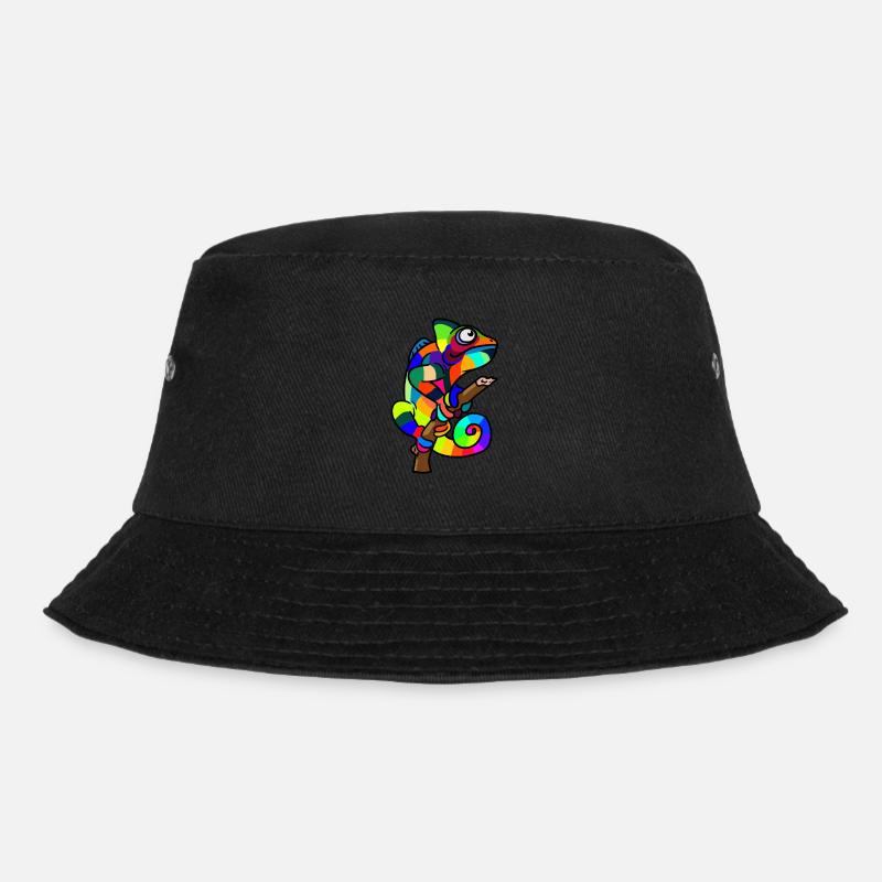 chameleon echse chamäleon exotisch bunt - Bucket Hat - Schwarz