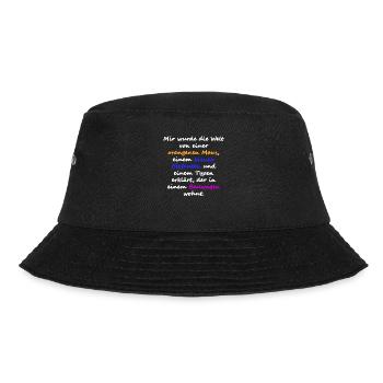 orangene maus weiss - Bucket Hat - Schwarz - Vorne - Lela (165cm)