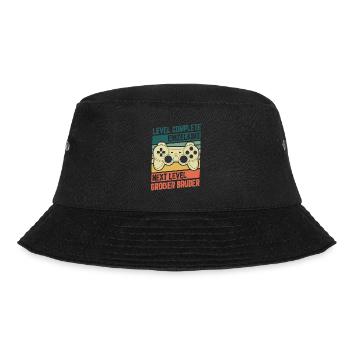 Level Complete Einzelkind Bruder Geburt Geschenk - Bucket Hat - Schwarz - Vorne - Lela (165cm)