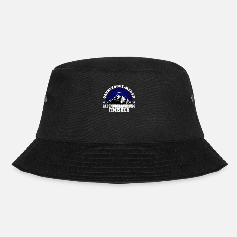 Alpenüberquerung E5 Oberstdorf Meran Alpen Berge - Bucket Hat - Schwarz