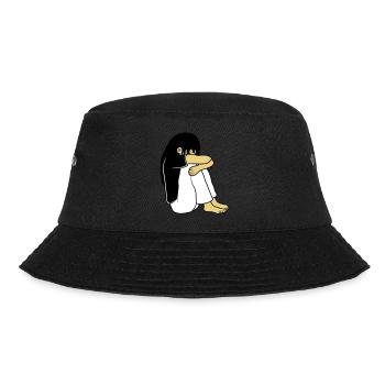 Sad sitting girl - Bucket Hat - black - Front - Lela (165cm)