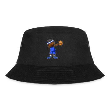 Kinder Basketball Dabbing Dab Geschenk - Bucket Hat - Schwarz - Vorne - Lela (165cm)