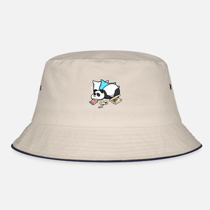 Panda Perfektes Wochenende Witziges Gamer Geschenk Bucket Hat