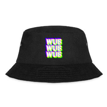 WUB WUB Dubstep Techno Rave Headbanger DJ Geschenk - Bucket Hat - Schwarz - Vorne - Lela (165cm)