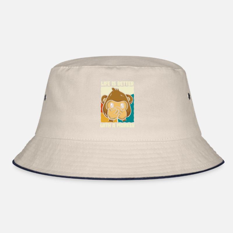 Life is better with a monkey - Äffchen Bucket Hat