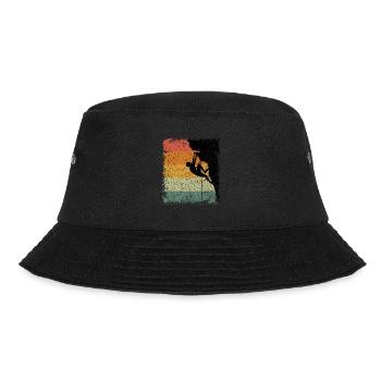 Vintage Fels Klettern Geschenk - Bucket Hat - Schwarz - Vorne - Lela (165cm)