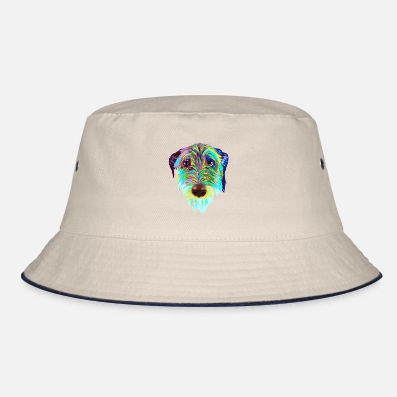 Splash Irish Wolfhound Dog Bucket Hat