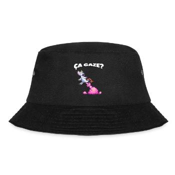Es Gaze Einhorn, das einen Regenbogen Humor furzt - Bucket Hat - Schwarz - Vorne - Lela (165cm)
