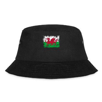Wales flag St Davids Day Cymraeg Welsh coat of arms - Bucket Hat - black - Front - Lela (165cm)