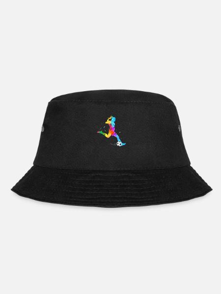 Fussball Mädchen Spieler Bunte Tochter Nichte - Bucket Hat - Schwarz