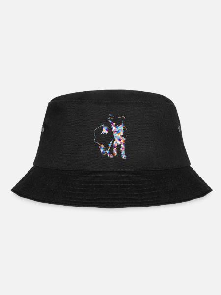 Border Collie Hemden - Bucket Hat - Schwarz