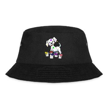 Hund Künstler Maler Kunst Pinsel Berufe Job - Bucket Hat - Schwarz - Vorne - Lela (165cm)