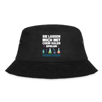 Chemiker Geschenk - Bucket Hat - Schwarz - Vorne - Lela (165cm)