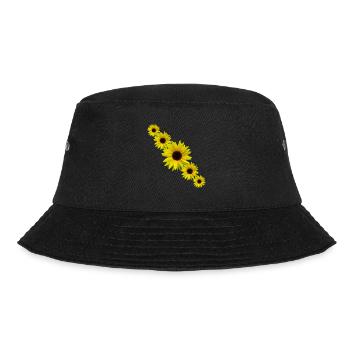 Sunflower, sunflower, flowers - Bucket Hat - black - Front - Lela (165cm)