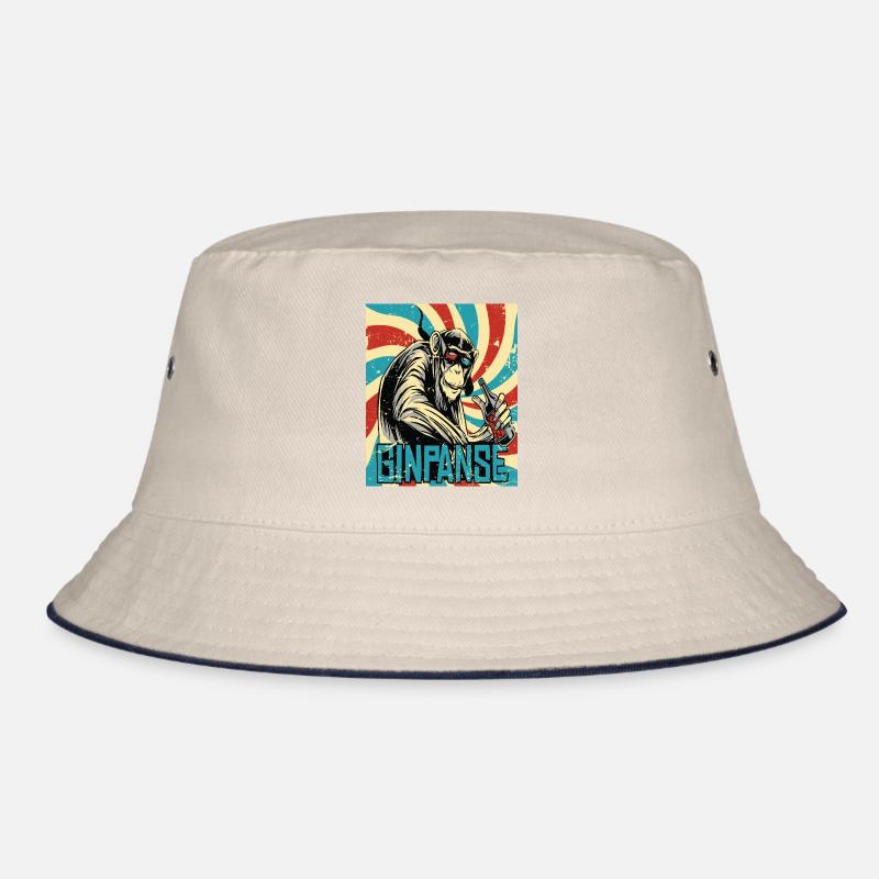 Retro Ginpanse Affe Bucket Hat