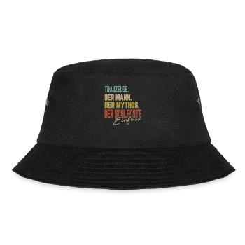 Trauzeuge Mann Mythos Bräutigam Verlobung Geschenk - Bucket Hat - Schwarz - Vorne - Lela (165cm)