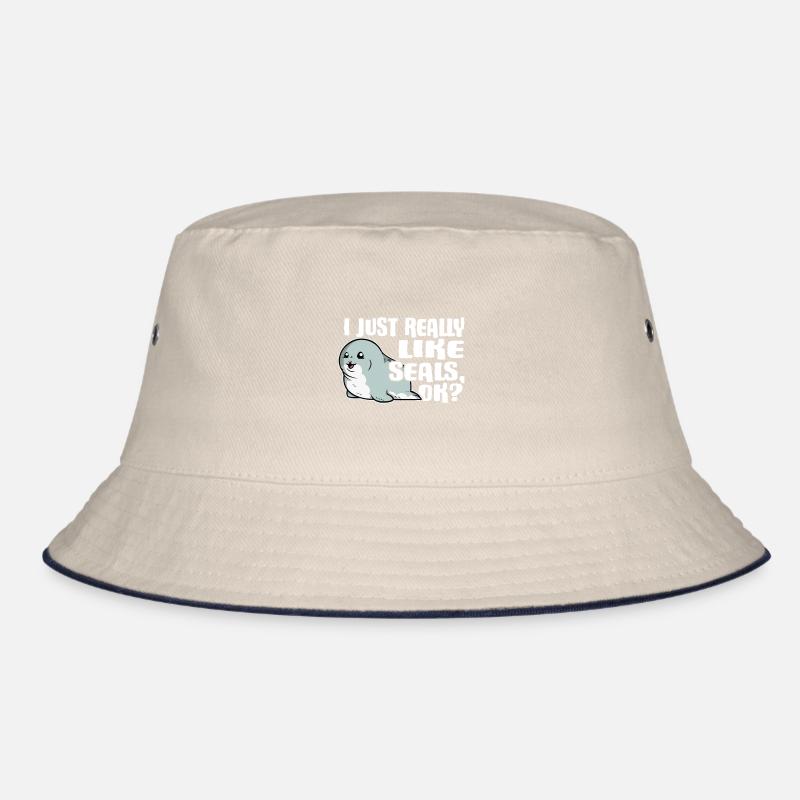I Just Really Like Seals Ok Robbe Geschenkidee Bucket Hat