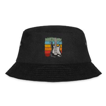 E- Gitarre Geschenk, Gitarrenspieler in Musikband - Bucket Hat - Schwarz - Vorne - Lela (165cm)